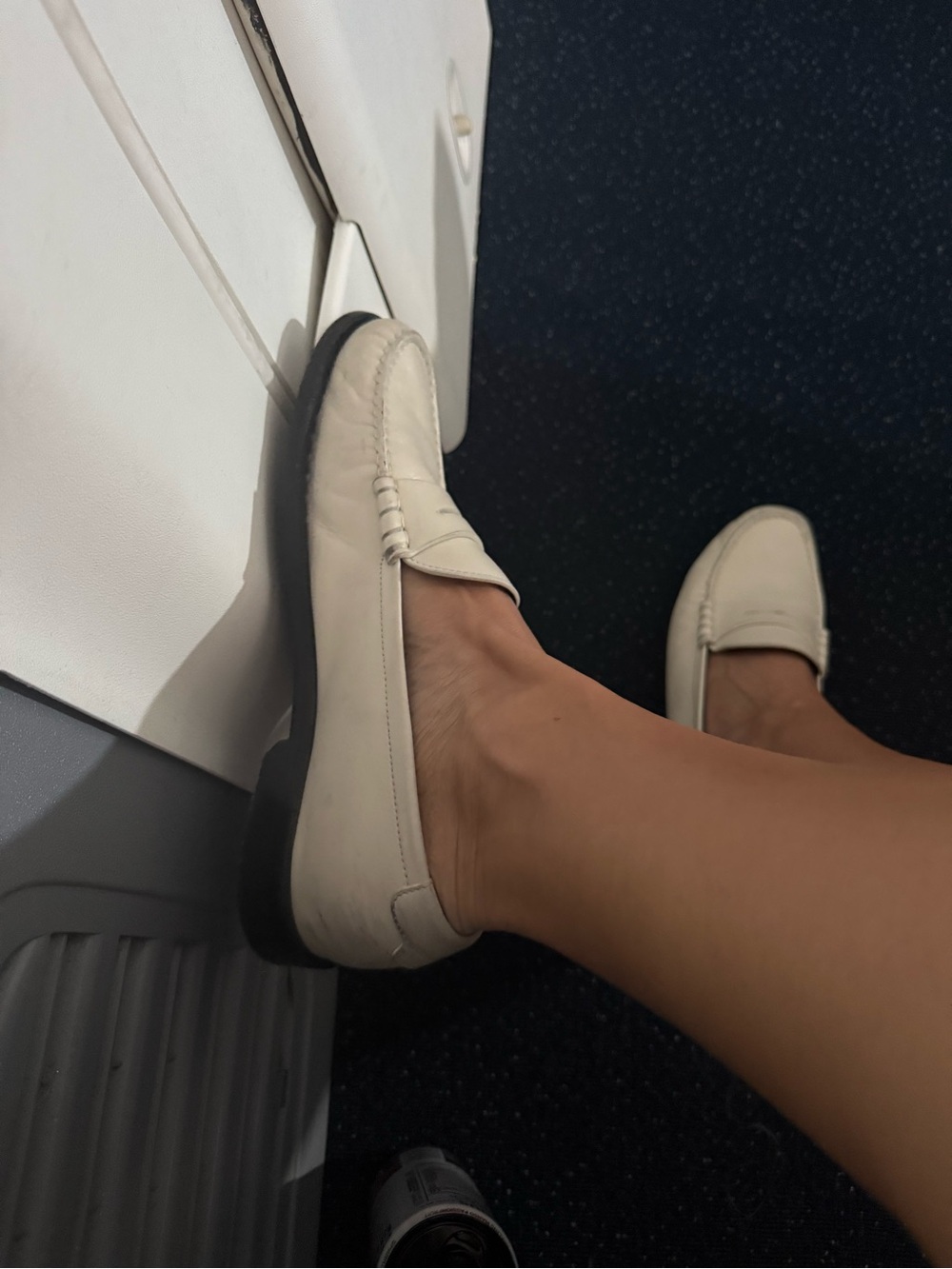 YSL Women's Slip-On Loafers in Cream
